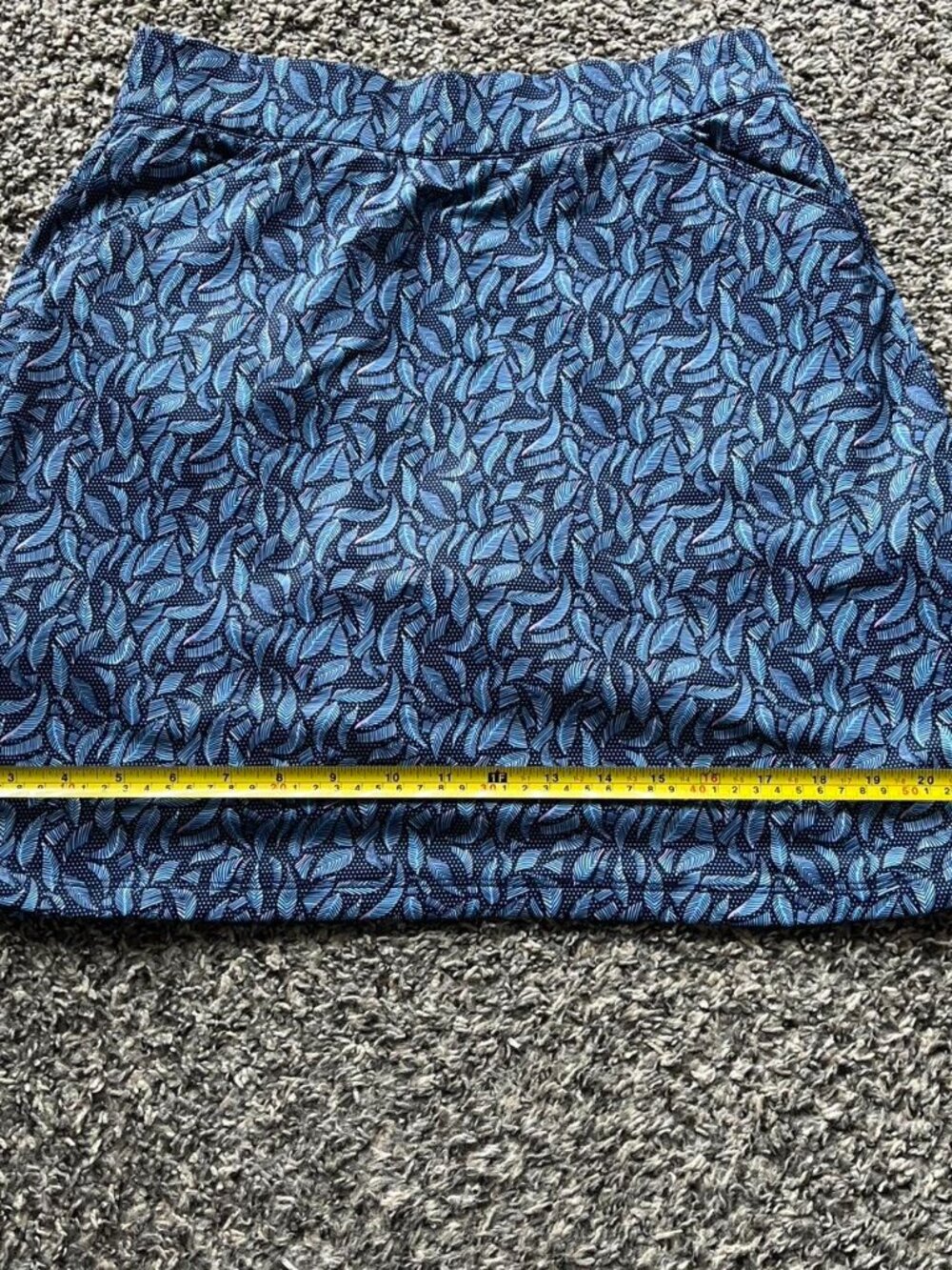 Peter Millar Wmn Sm Blue Alice Petal Hem Tennis Skort Floral Golf Lined Stretchy - Picture 6 of 7